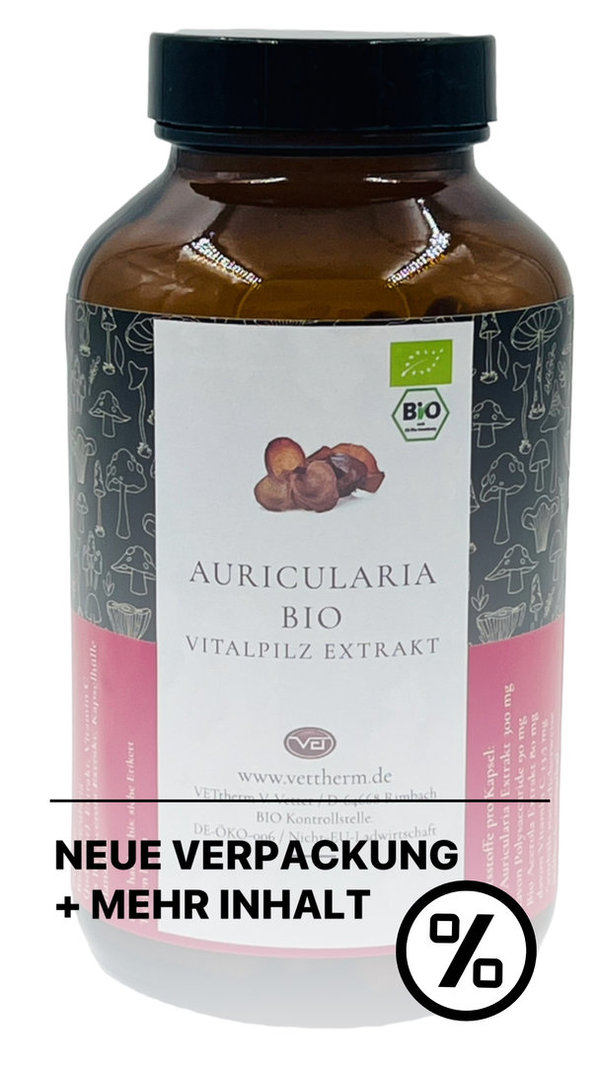 Auricularia - Vitalpilz Auricularia - Vitalpilz Extrakt Bio 200 Kapseln