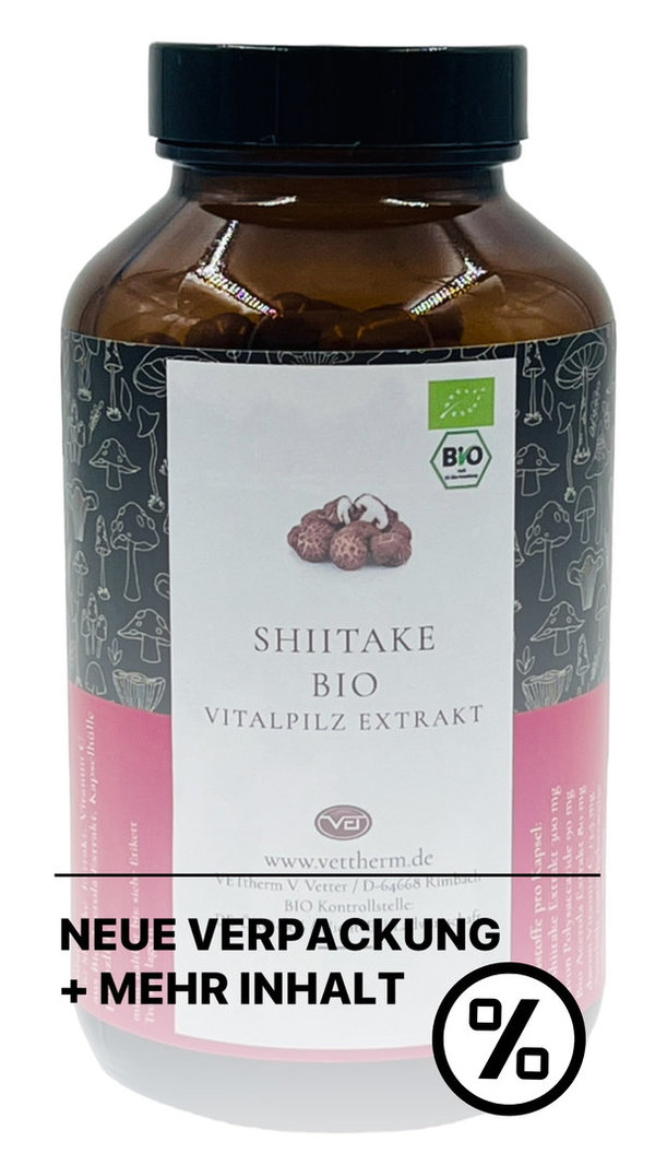 Shiitake - Vitalpilz Shiitake - Vitalpilz Extrakt Bio 200 Kapseln