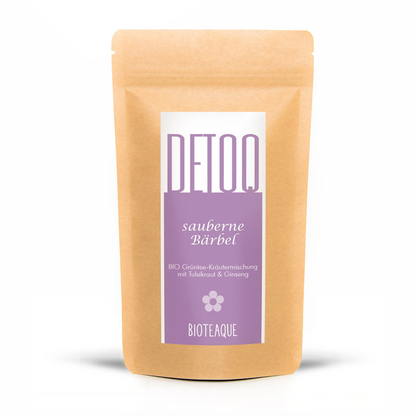 DETOQ TEE (DETOX) sauberne Bärbel - BIO Kräutermischung mit Tulsikraut & Ginseng 70g